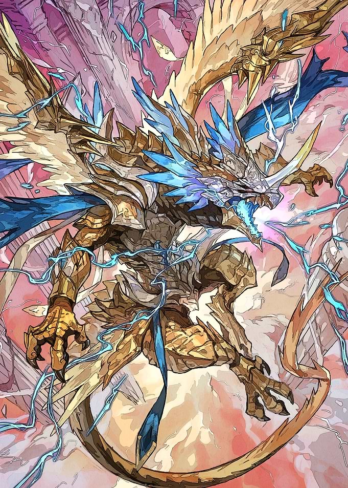 Golden Dragon Blue Accents