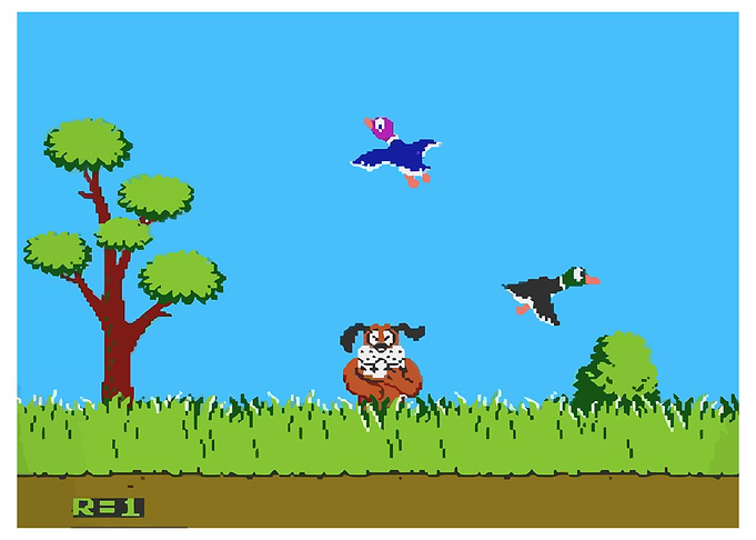 Duck Hunt Pixel Art