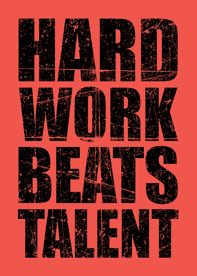 Hard Work Beats Talent Motivational Success Quote