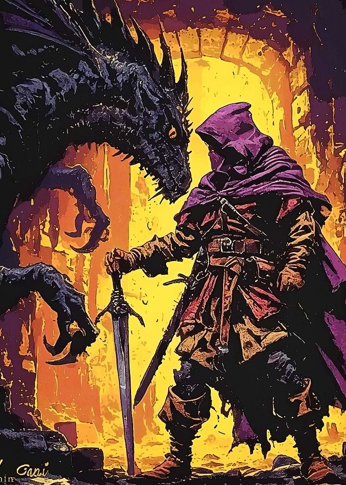Hooded Figure Dragon