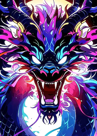 Colorful Dragon Animal