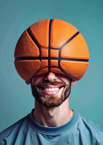 Basketball Head Man Smiling Portrait