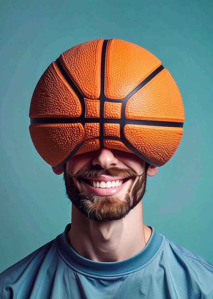 Basketball Head Man Smiling Portrait