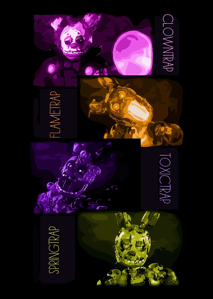 Five Nights at Freddy's Animatronics Collage