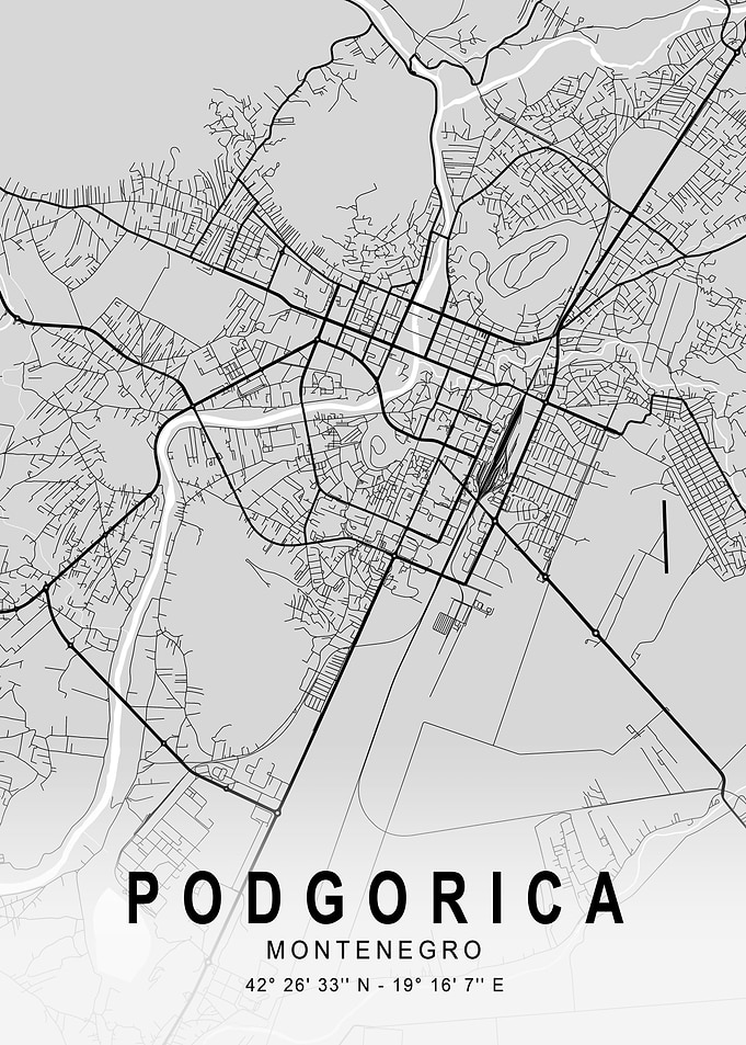 Podgorica Light City Map