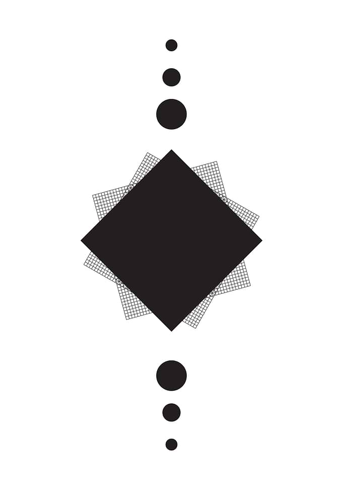 Abstract Black and White Geometric Design
