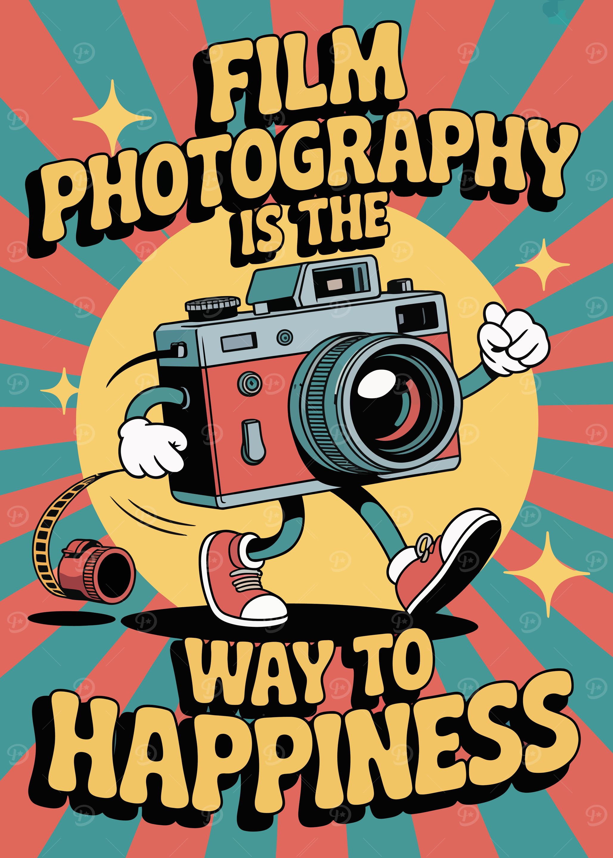 Film Photography Happiness Retro Cartoon