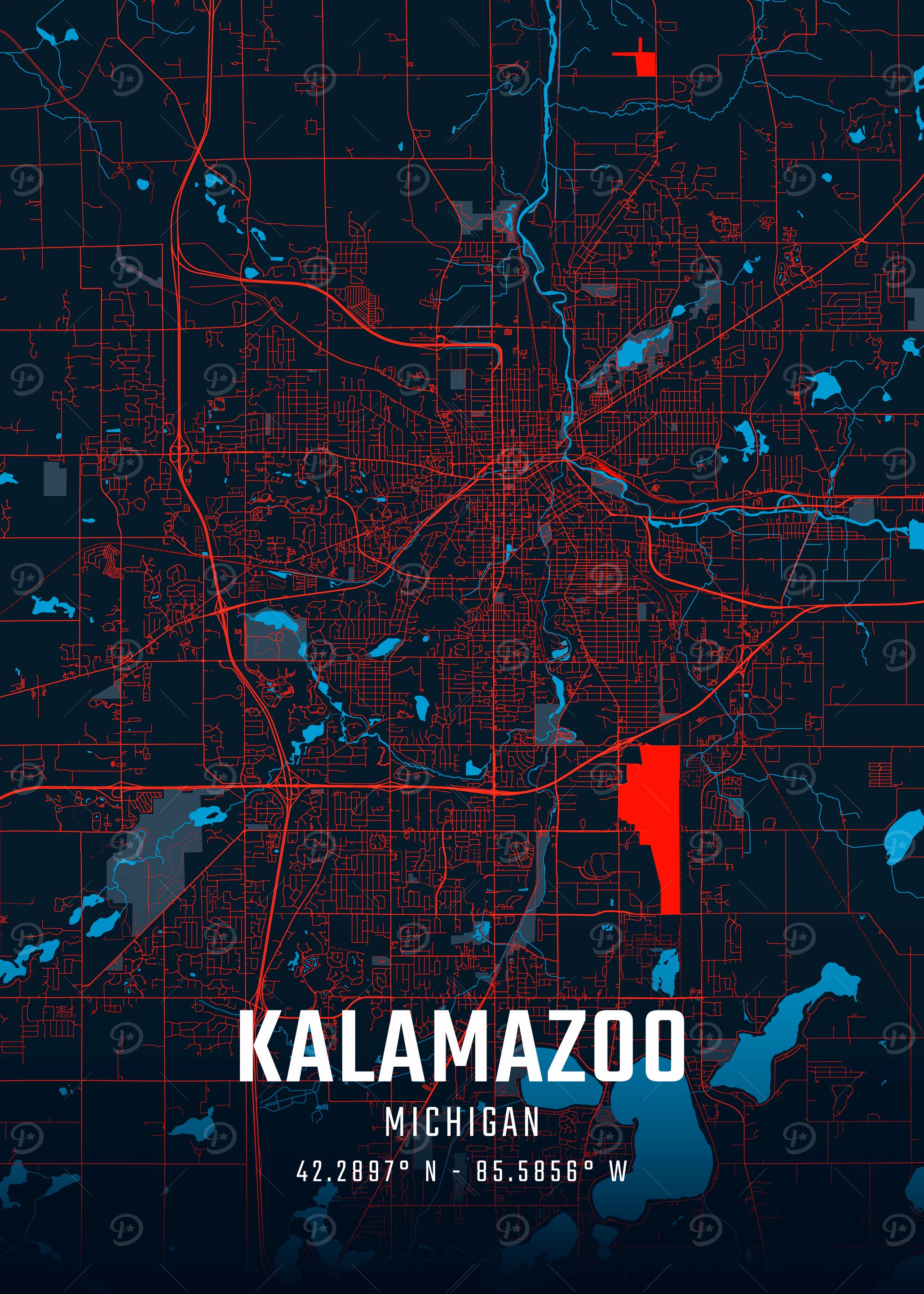 Kalamazoo City Map