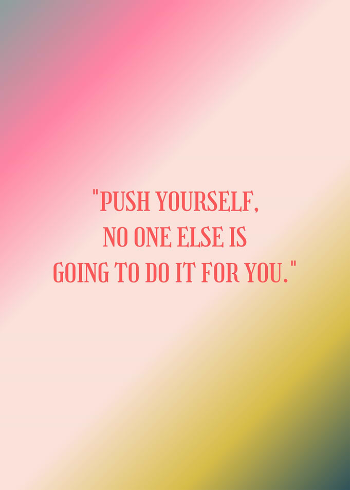 Motivational Quote on Gradient Background