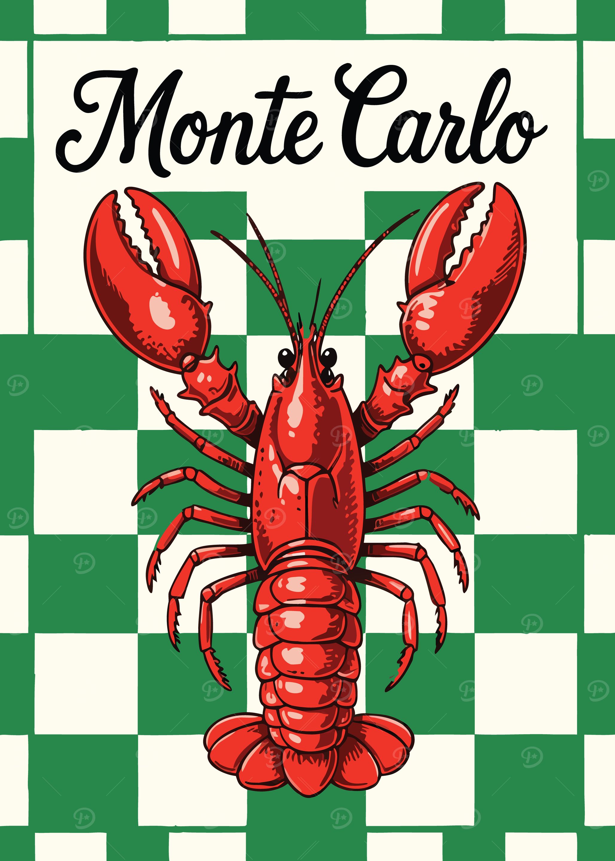 Monte Carlo Lobster Illustration