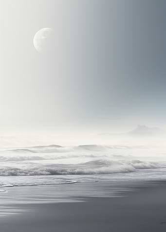 Ocean View with Moon