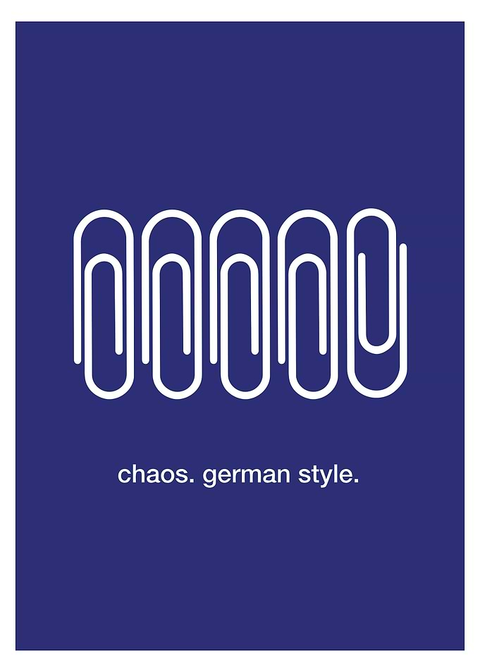 Chaos German Style Paperclips Minimalist Art