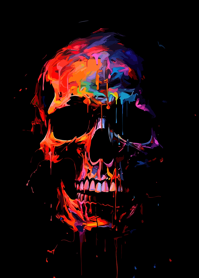 Colorful Skull Painting