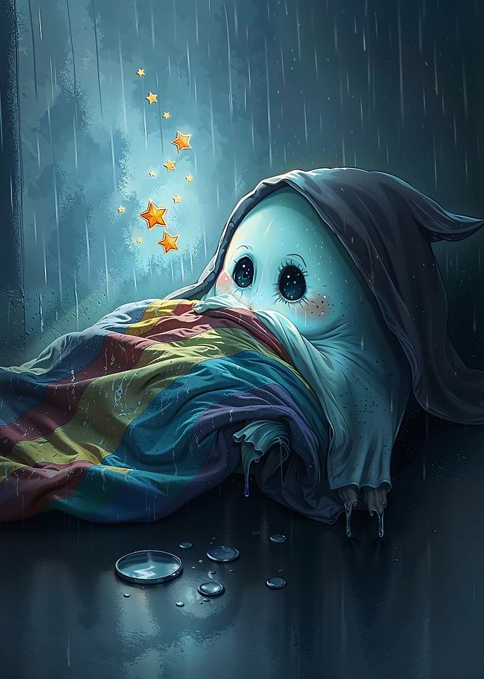 Stormy Feelings - Sad Ghost Waiting Out the Rain