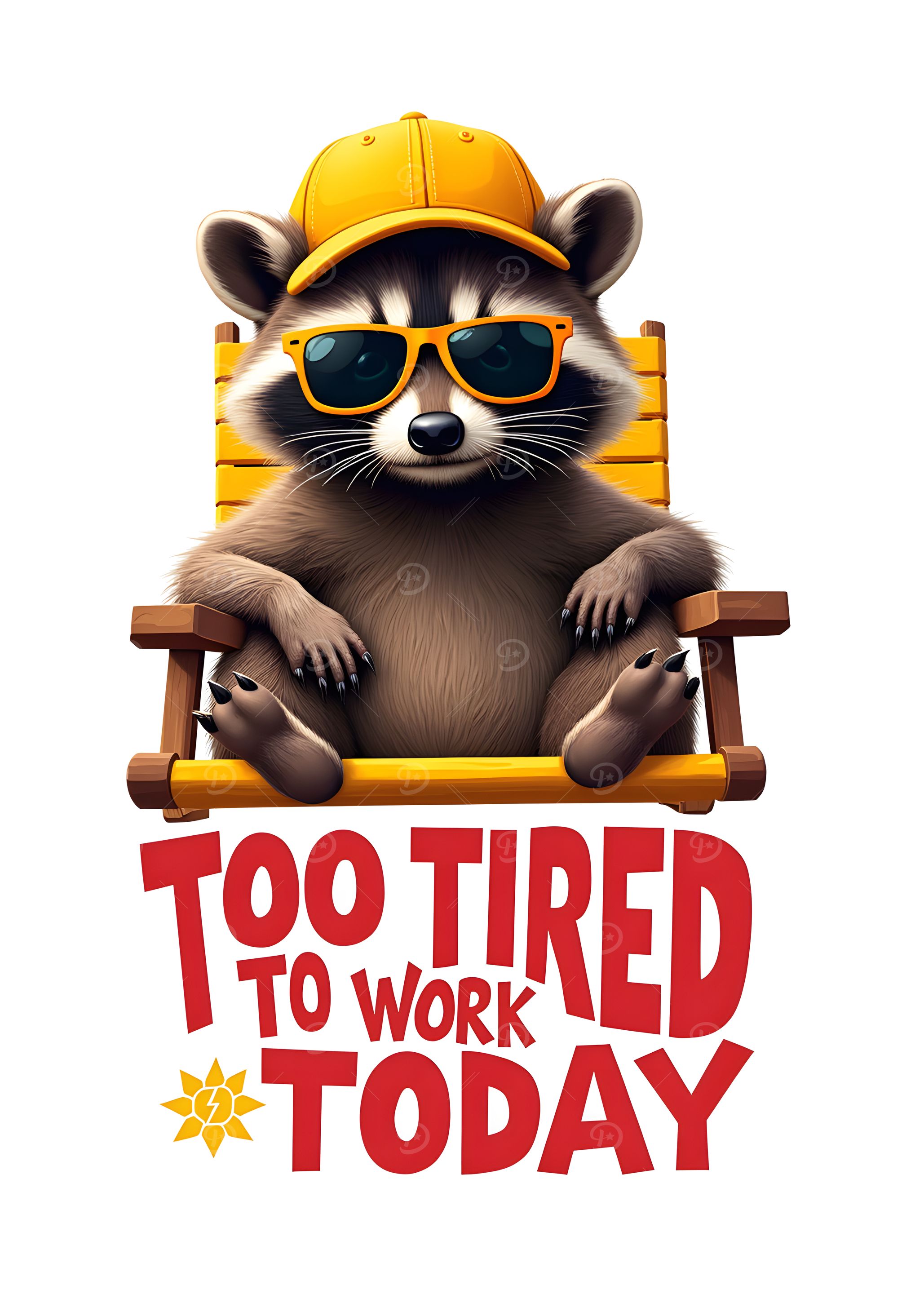 Tired Raccoon on Vacation