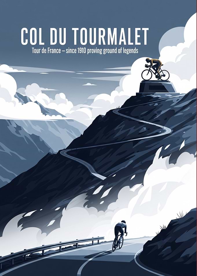 Tour de France - Col du Tourmalet Cycling Poster