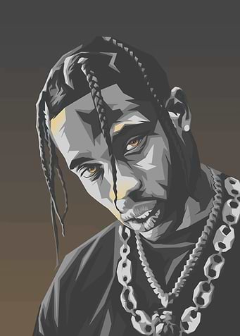Travis Scott Portrait Digital Art