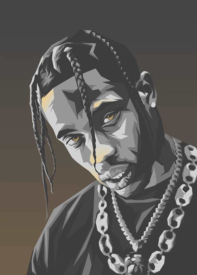 Travis Scott Portrait Digital Art