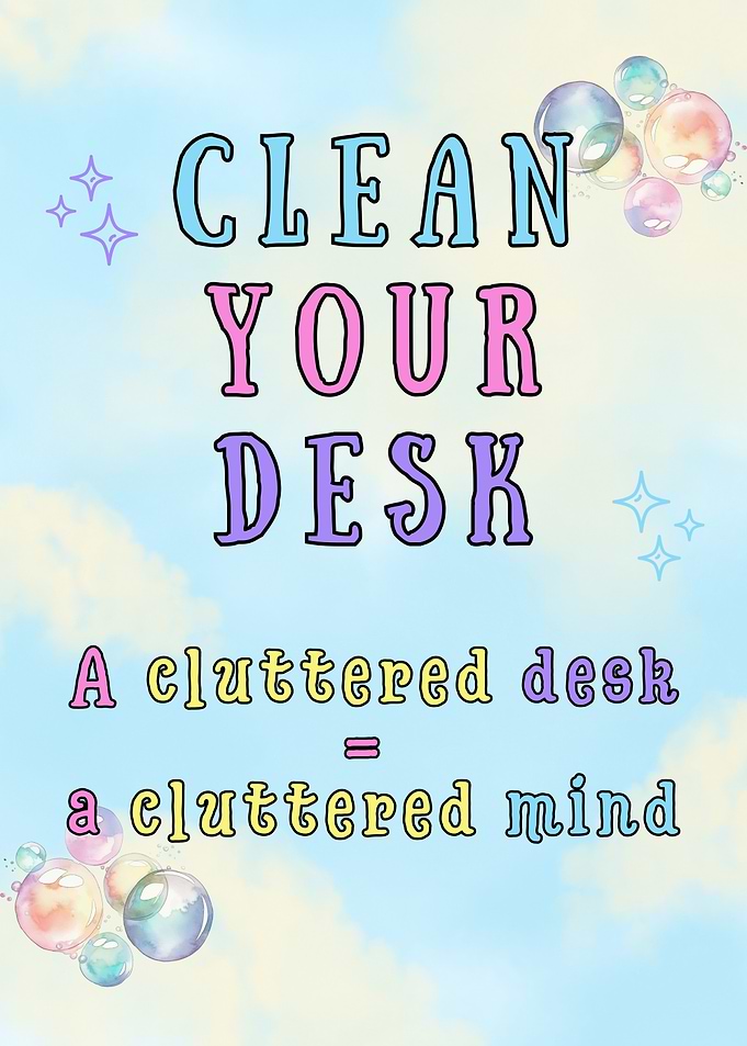 Clean Your Desk Motivational Poster