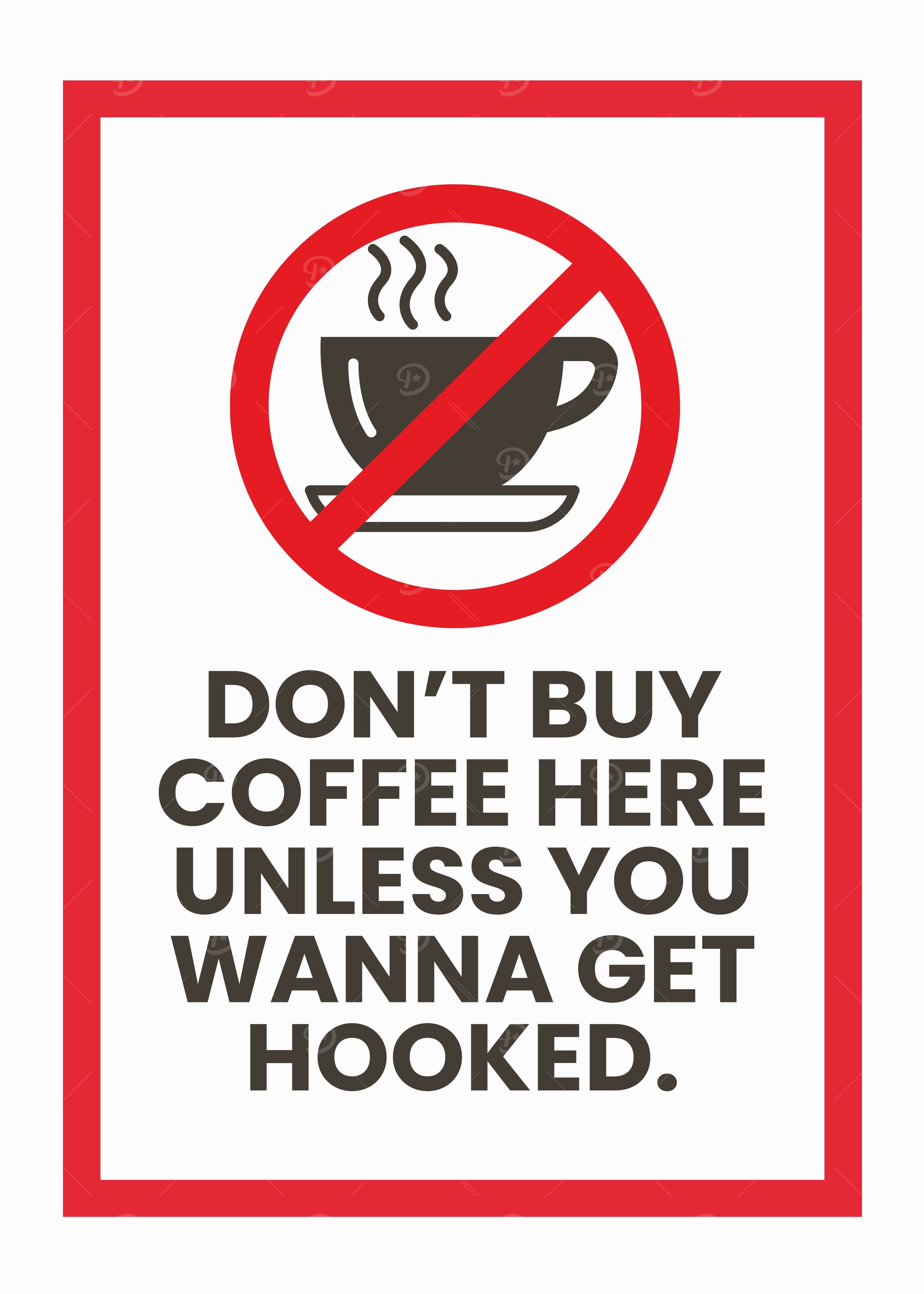 Funny Coffee Warning Sign