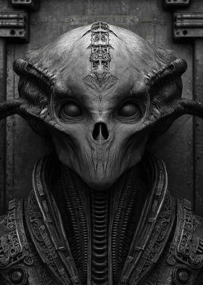Monochrome Alien Portrait