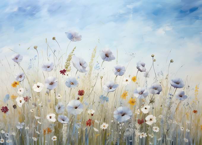 Floral Field Painting