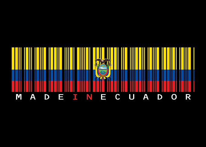 Made in Ecuador Barcode Flag