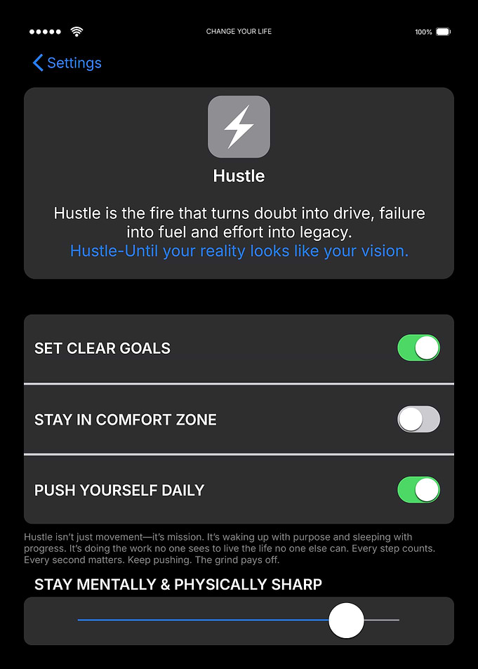 Hustle Motivation poster - Change Your Life Dark