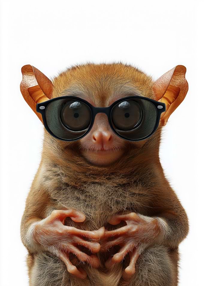 Cool Tarsier with Sunglasses