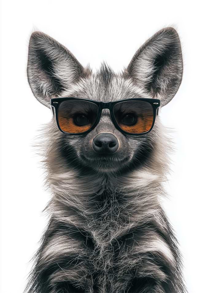 Cool Aardwolf with Sunglasses