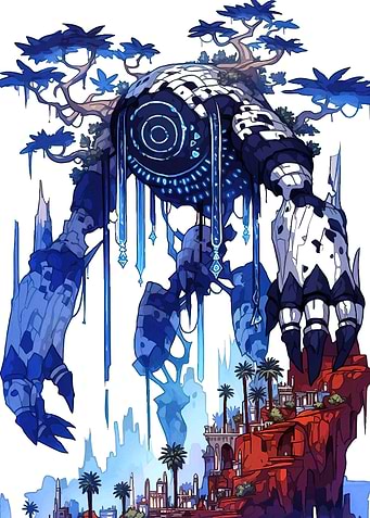 Fantasy Golem Overlooking