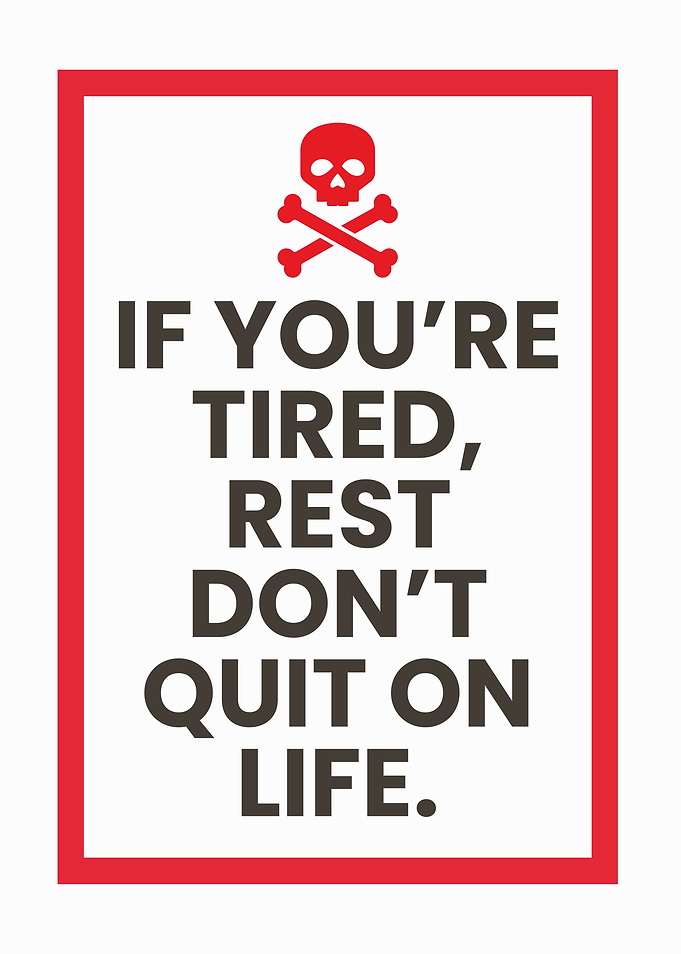 Motivational Quote: Rest, Don't Quit