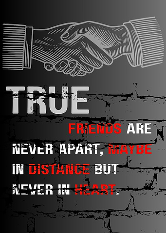 True Friends Handshake Quote