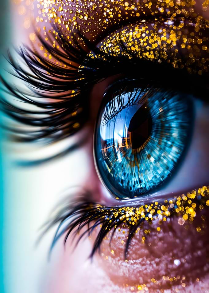 Close-up of a blue eye