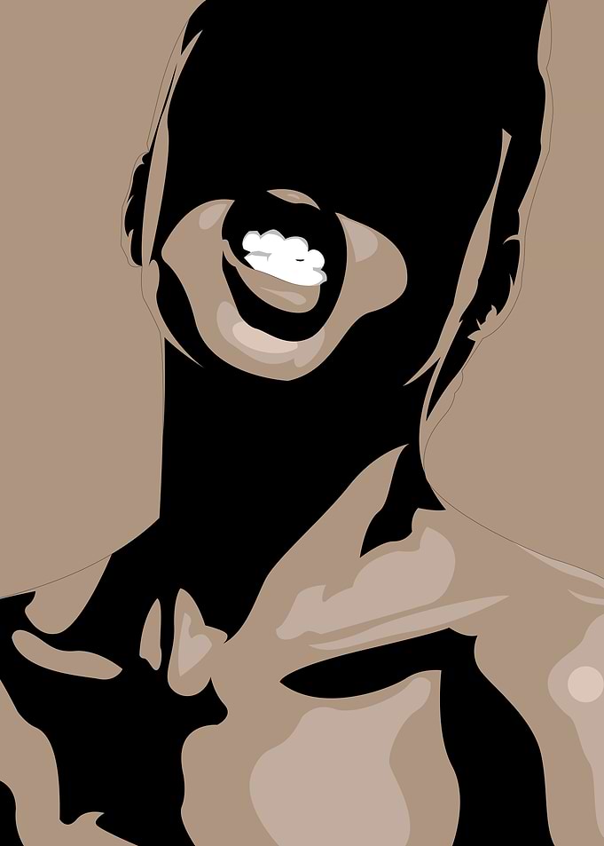 Abstract Portrait of a Laughing Person