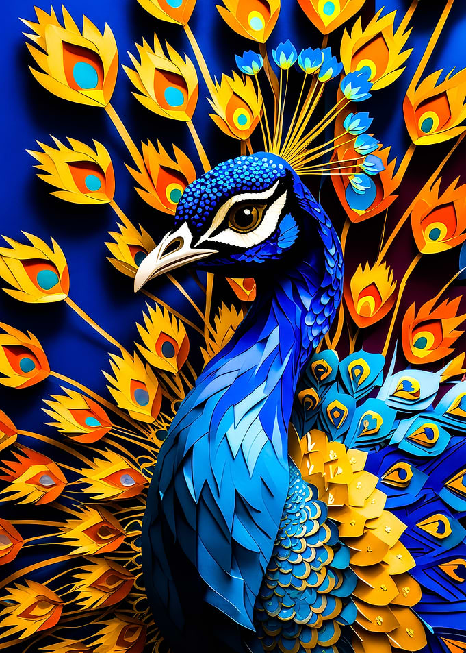 Colorful Peacock Illustration