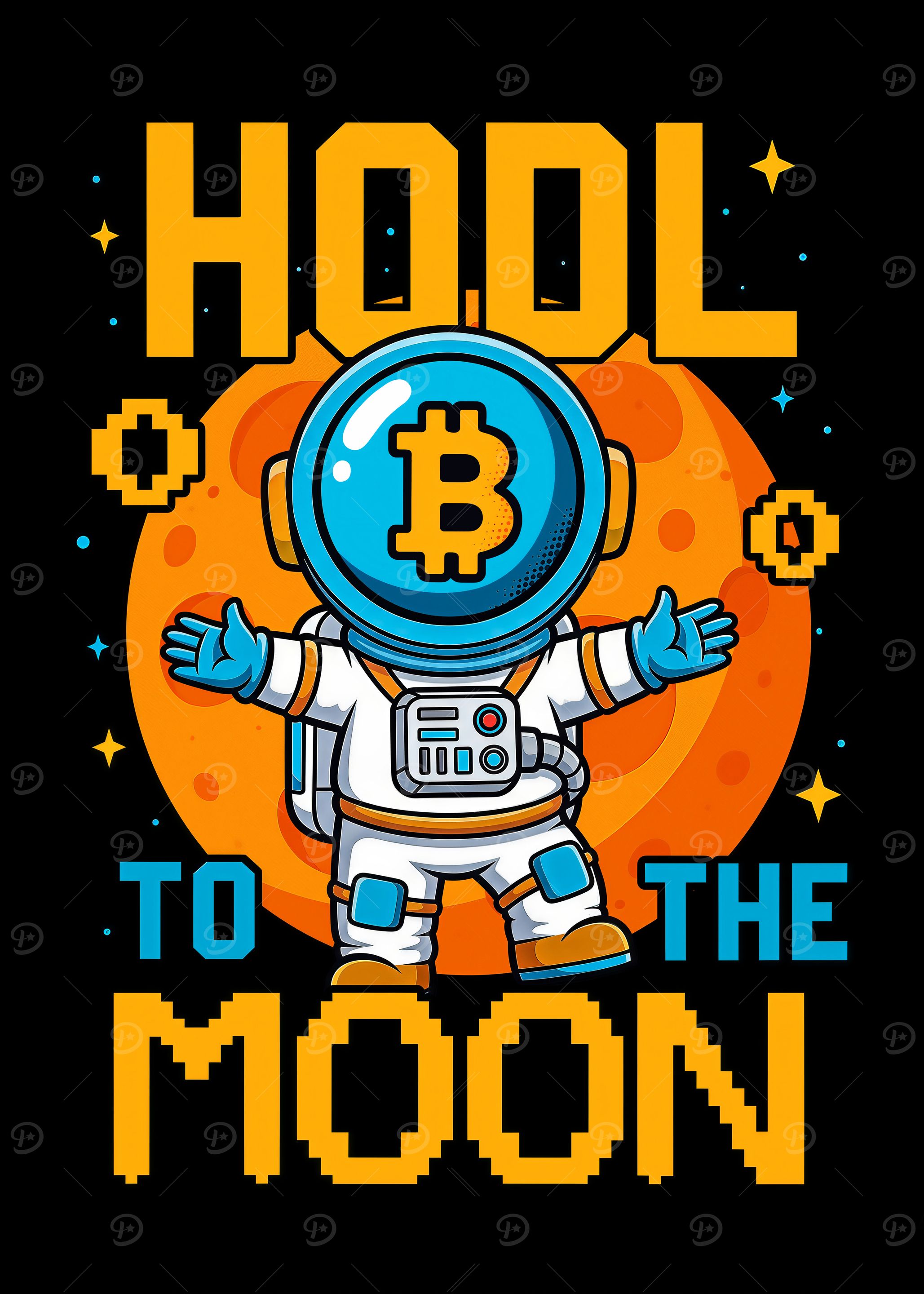 HODL to the Moon Bitcoin Astronaut