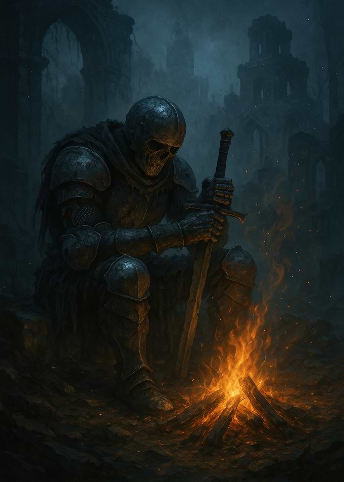 Dark Knight by Campfire