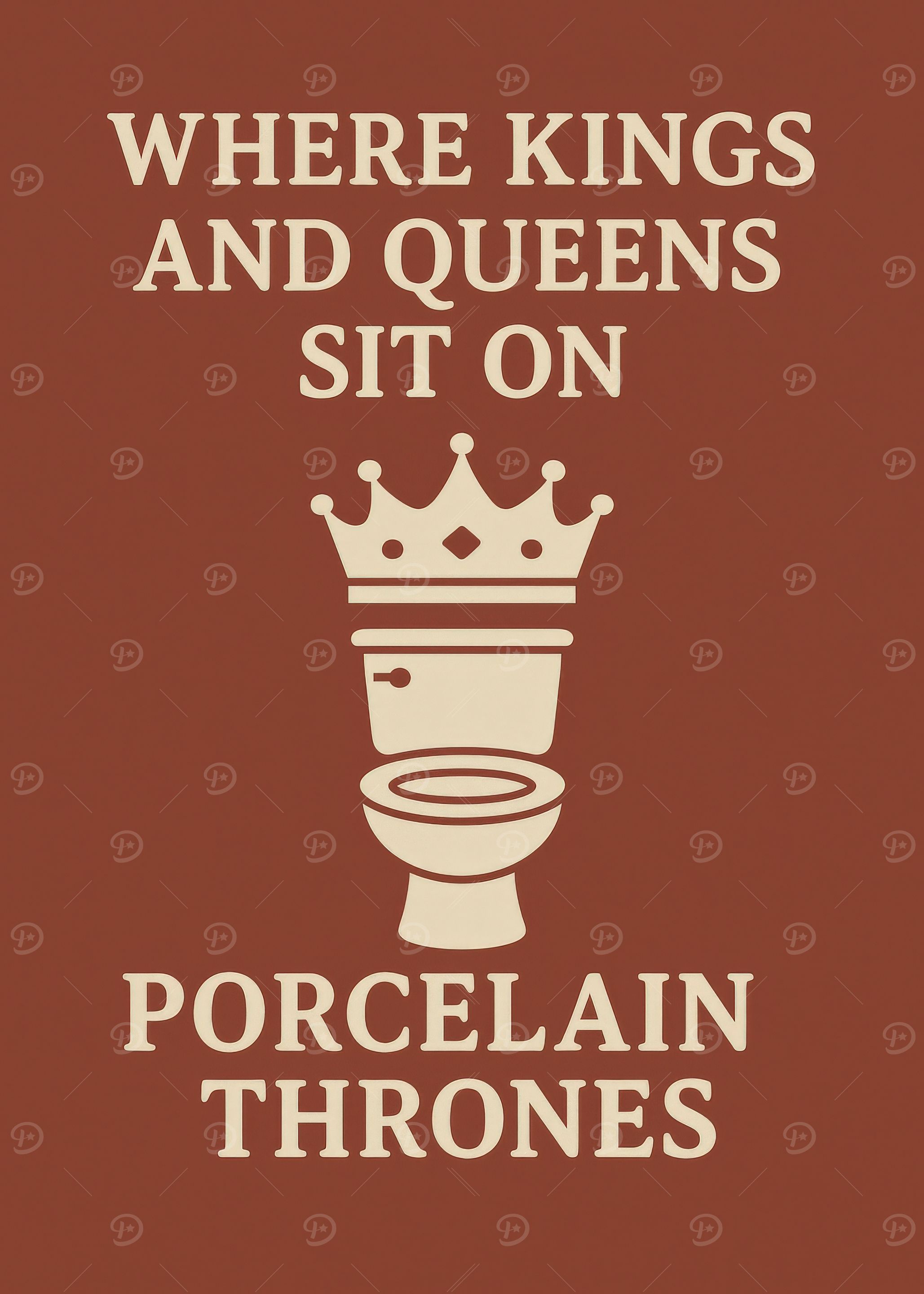 Porcelain Thrones Funny Bathroom Art