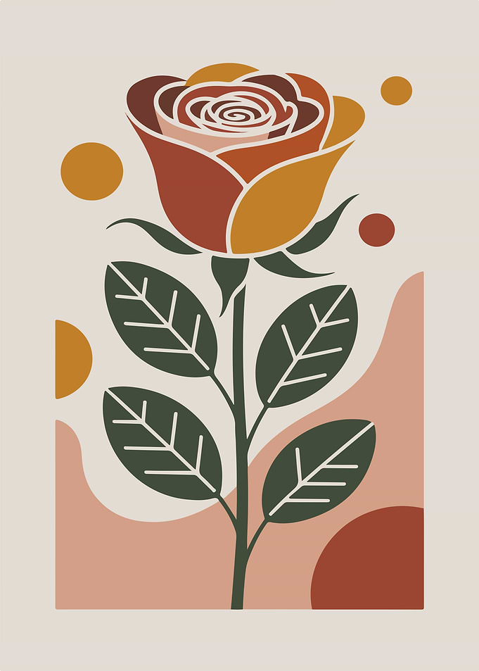 Abstract Rose Illustration