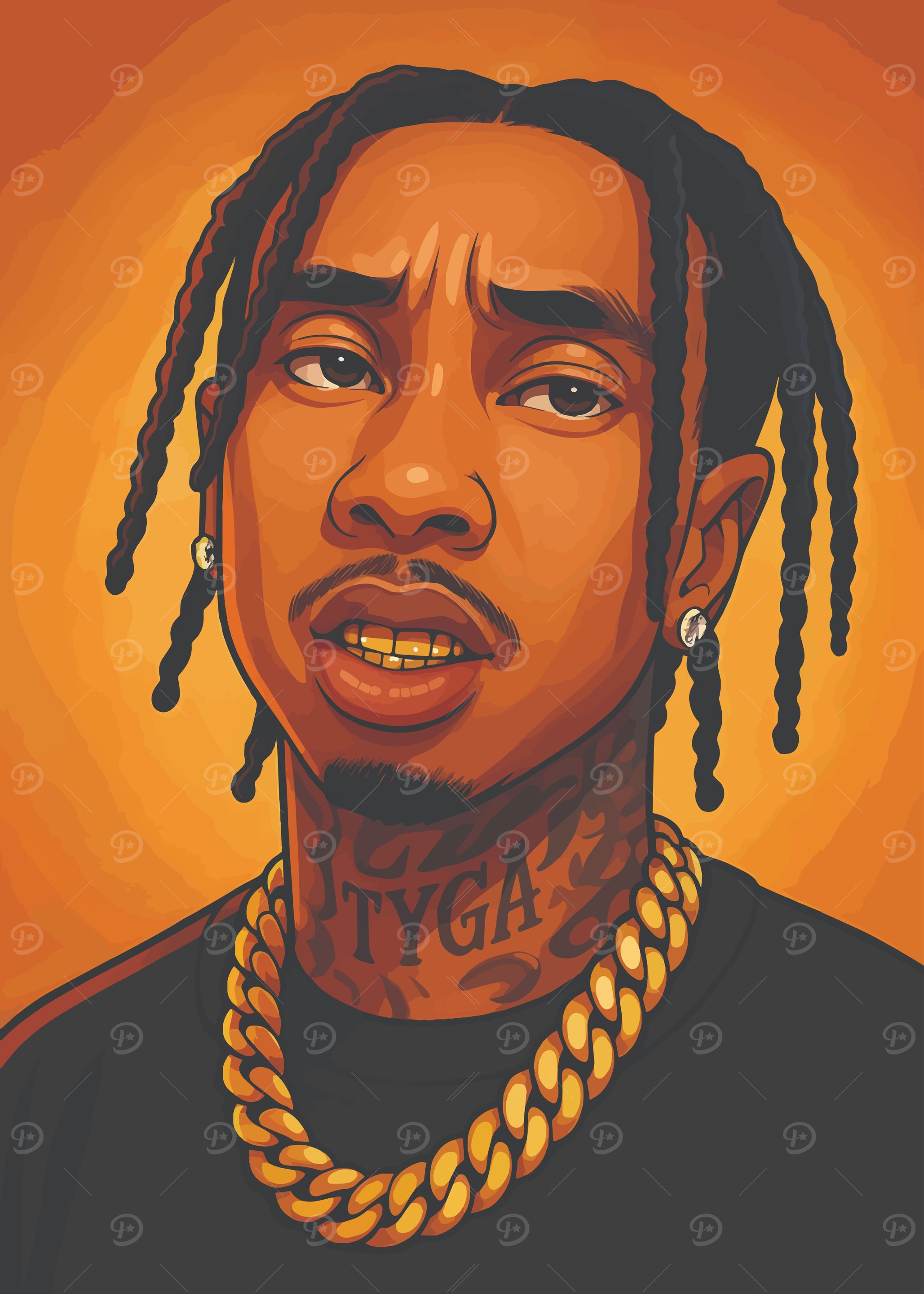 Tyga Portrait Digital Art