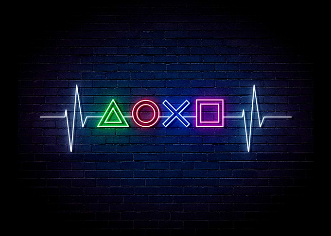 PlayStation Controller Neon
