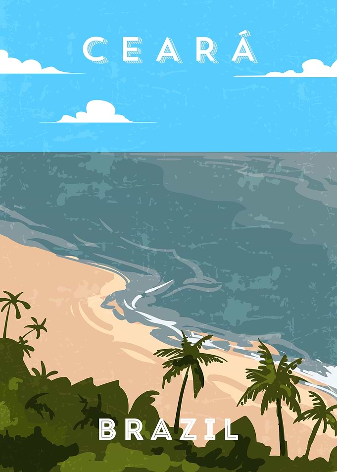 Ceará, Brazil Travel Poster