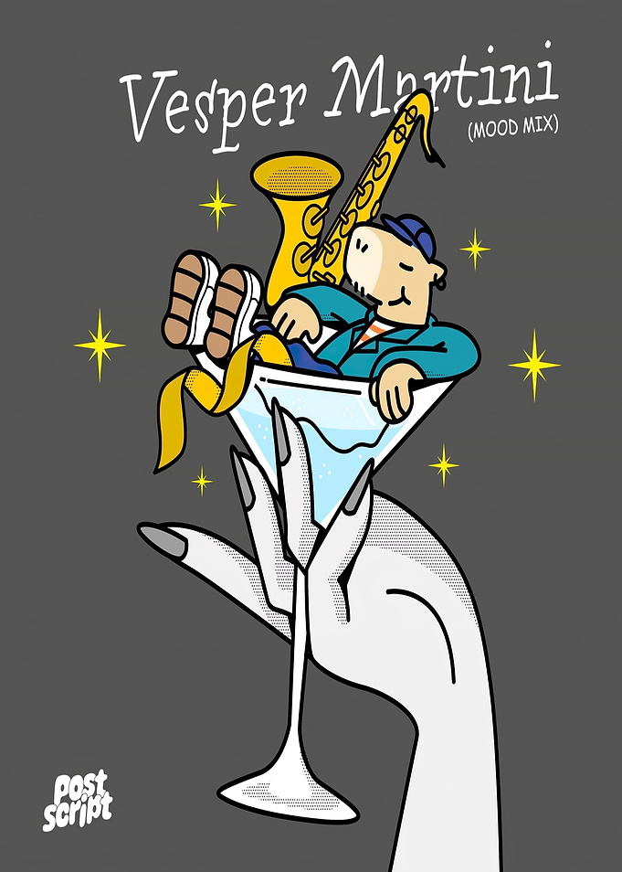 Vesper Martini Mood Mix Illustration