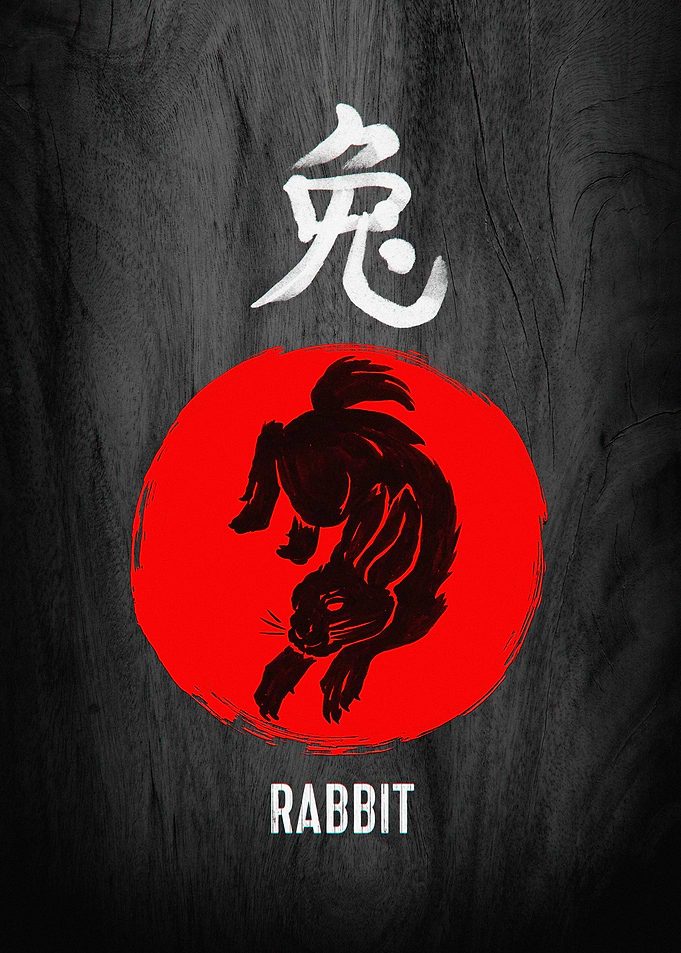 Rabbit Zodiac Sign Art