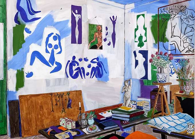 henri matisse Interior with Paintings and Still Life