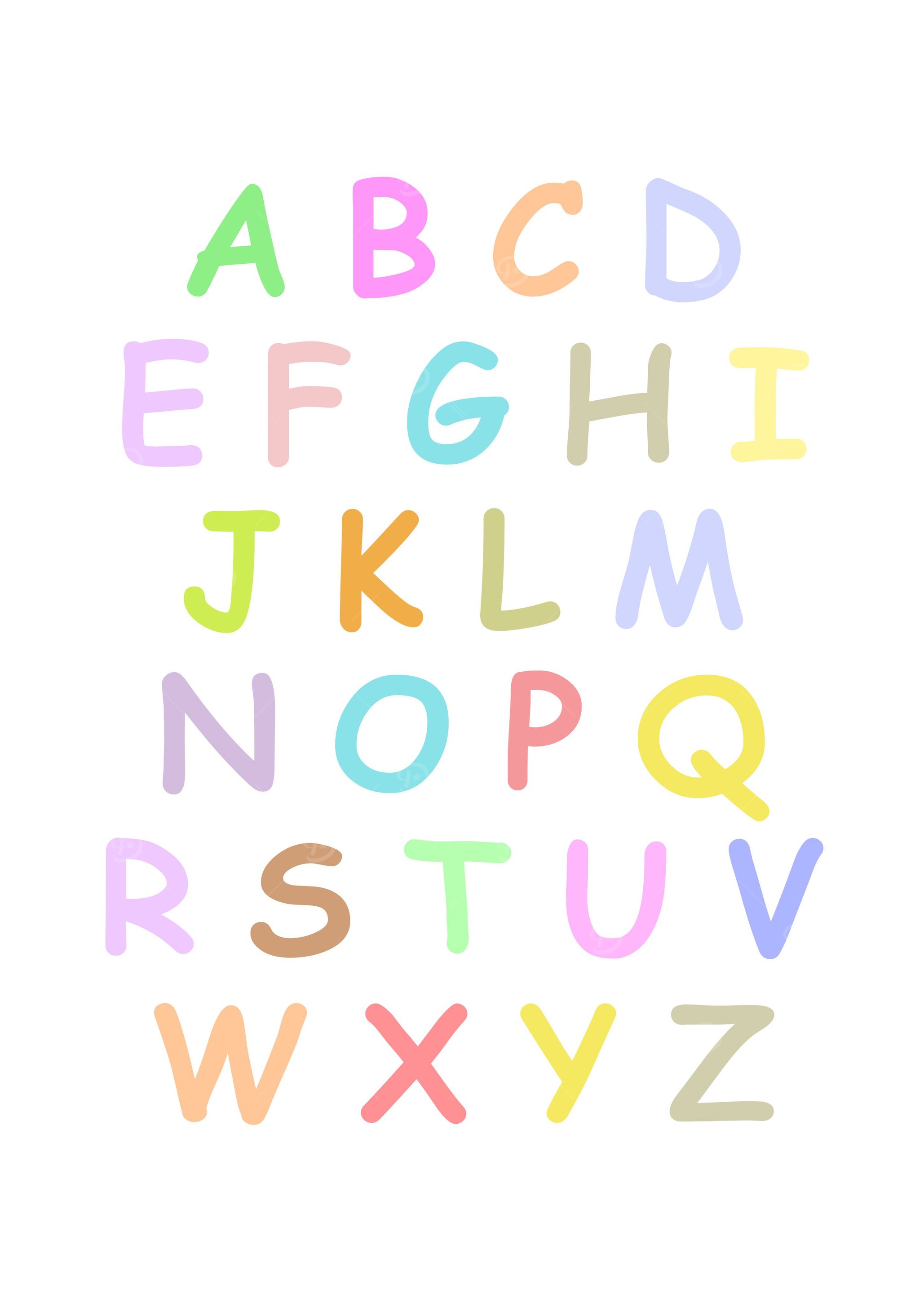 Colorful Alphabets for Kids Room