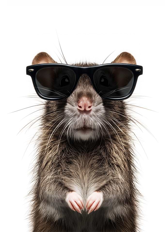 Cool Rat with Sunglasses Portrait