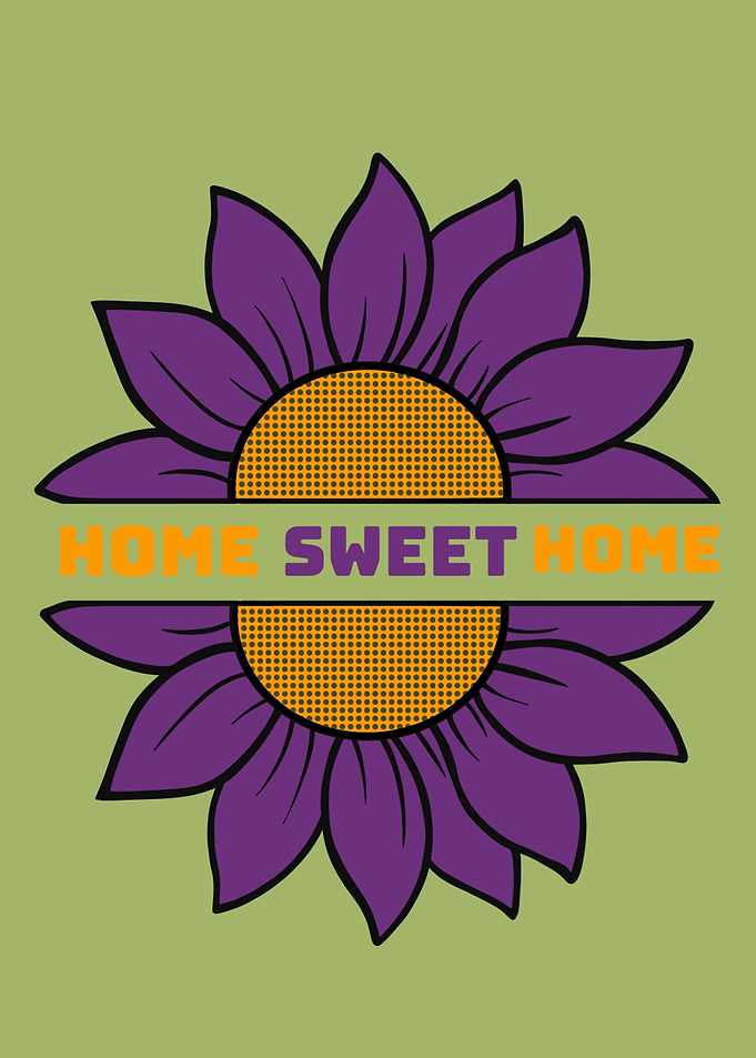 Home Sweet Home – Classic Vintage-Inspired Sunflower Art
