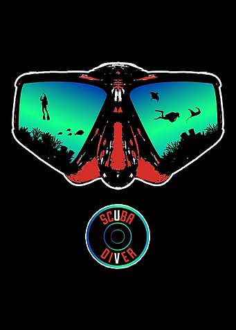 Scuba Diving Mask Underwater Scene